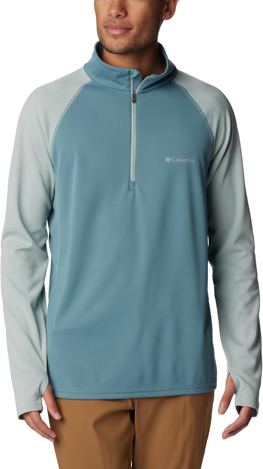 

Columbia мужская толстовка Narrows Pointe с молнией до половины, Metal, Niagara