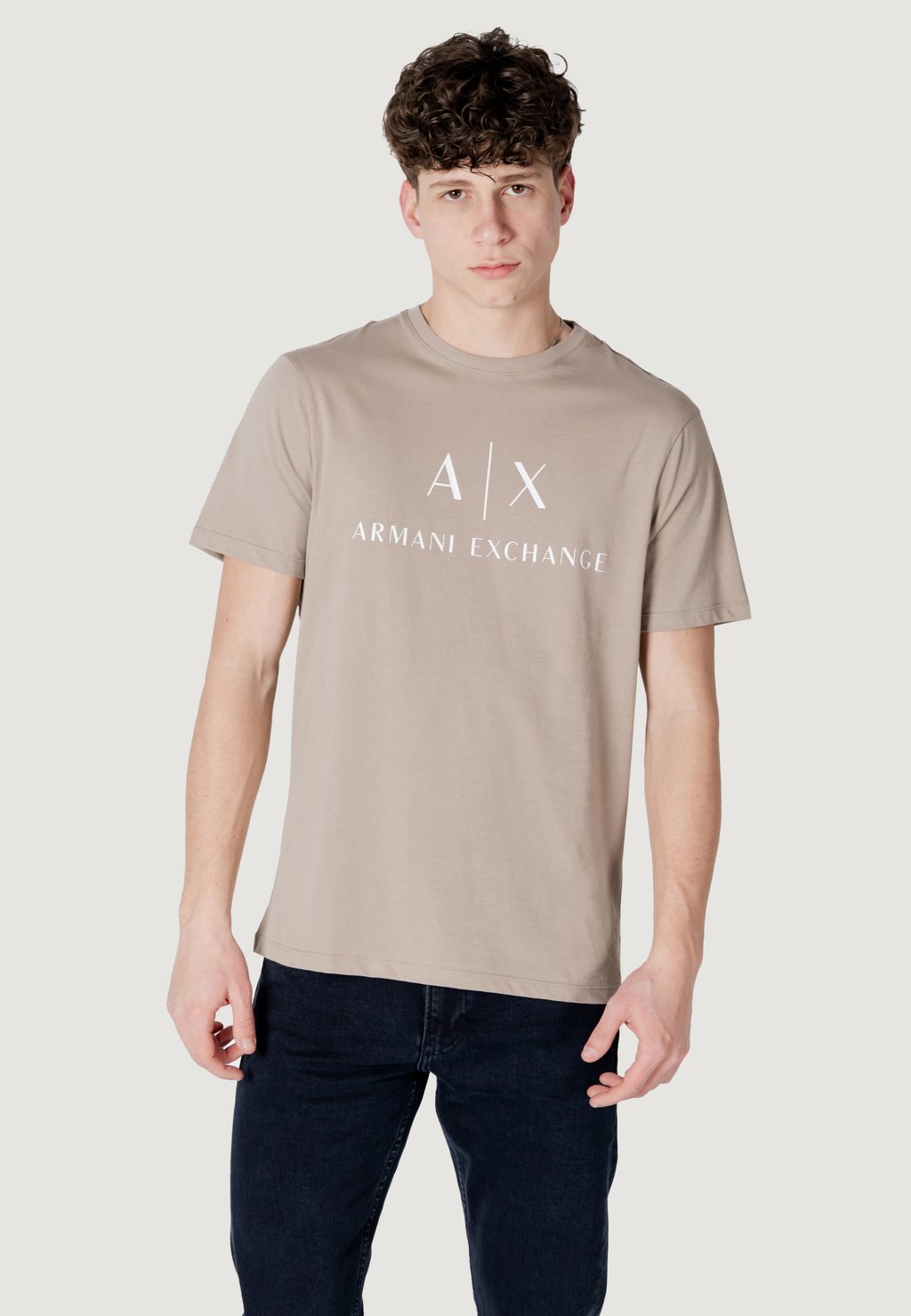 

Футболка с принтом Armani Exchange, бежевый