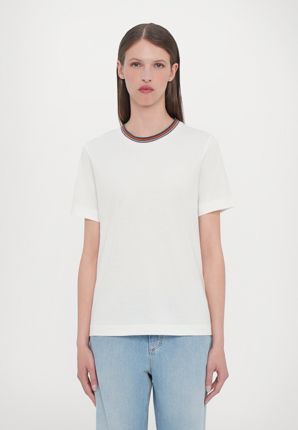 

Базовая футболка WOMENS STRIPE NECK Paul Smith, белый