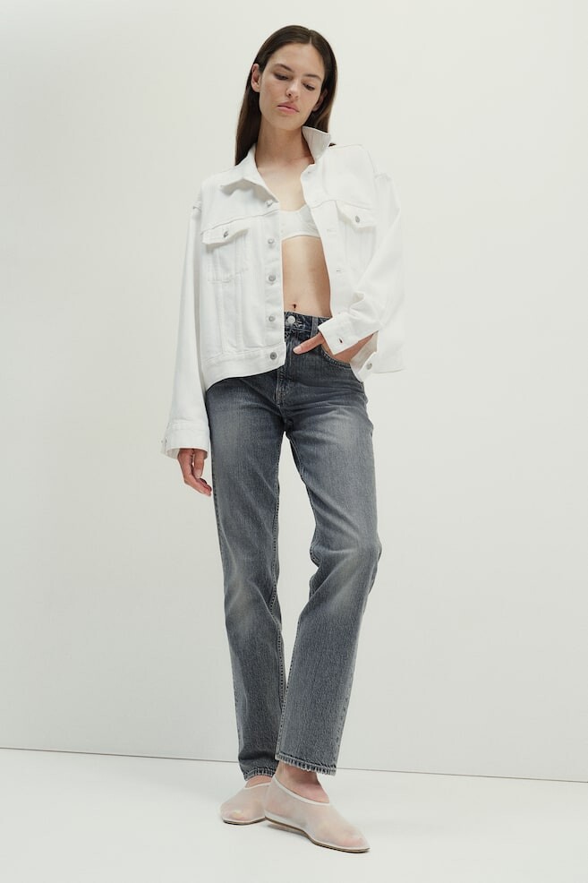 

Узкие прямые высокие джинсы H&M, синий