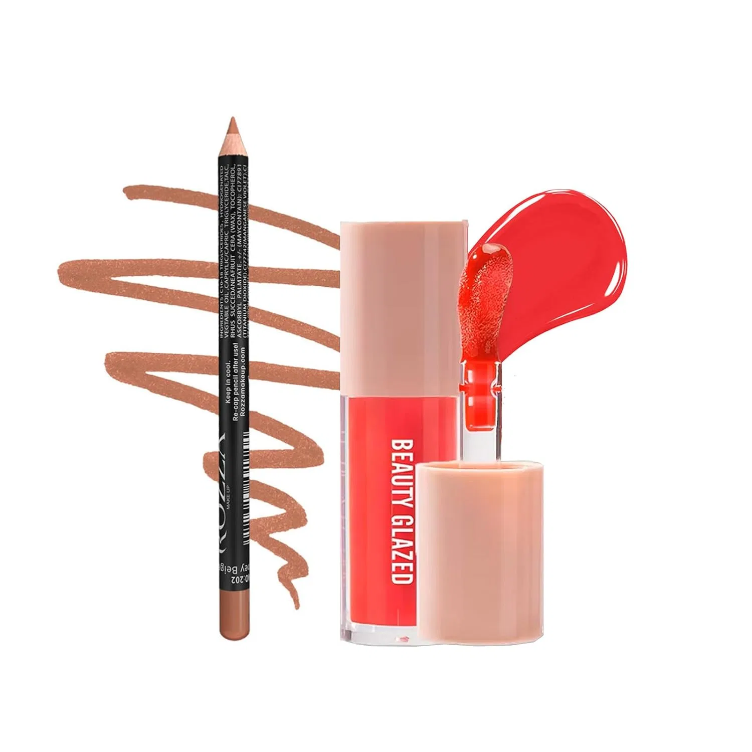 Набор для губ: карандаш и масло «Set A #202+102» Beauty Searcher, Set A #202+102