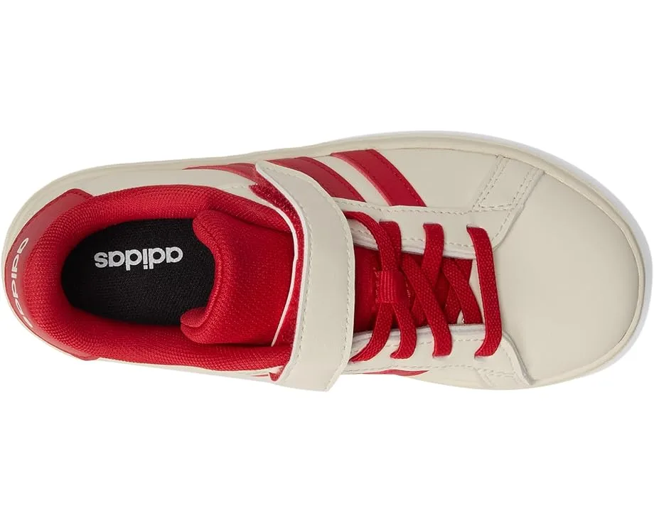 Кроссовки Adidas Kids Grand Court 2.0 Shoes (Big Kid), Off White/Collegiate Red/Black — фото 2