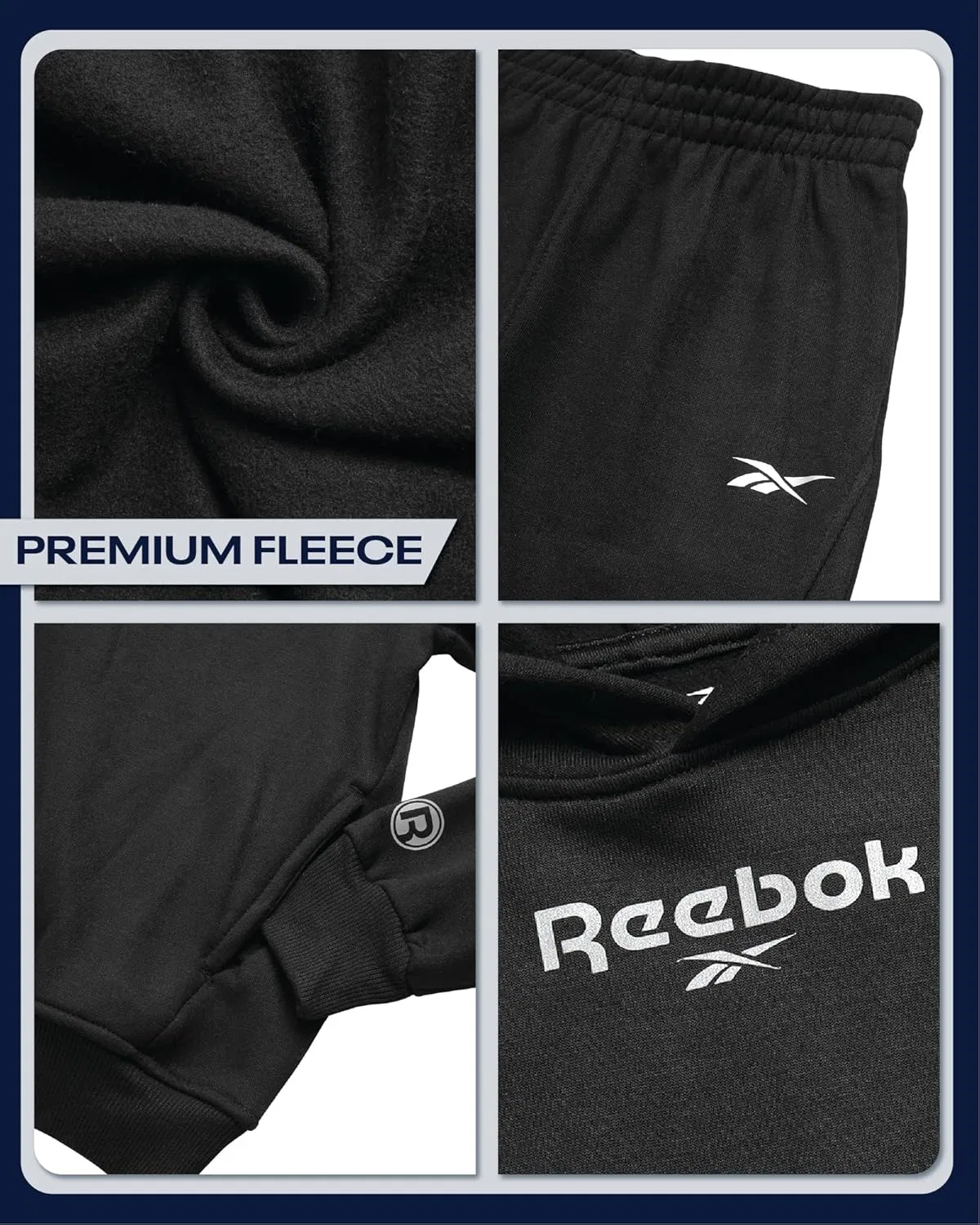 Детский спортивный костюм из флиса Reebok, 2 предмета, Classic Black — фото 3