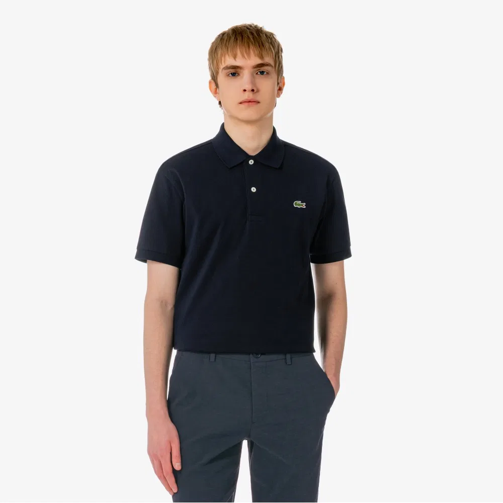 Рубашка-поло Lacoste French Regular Fit мужская, темно-синий