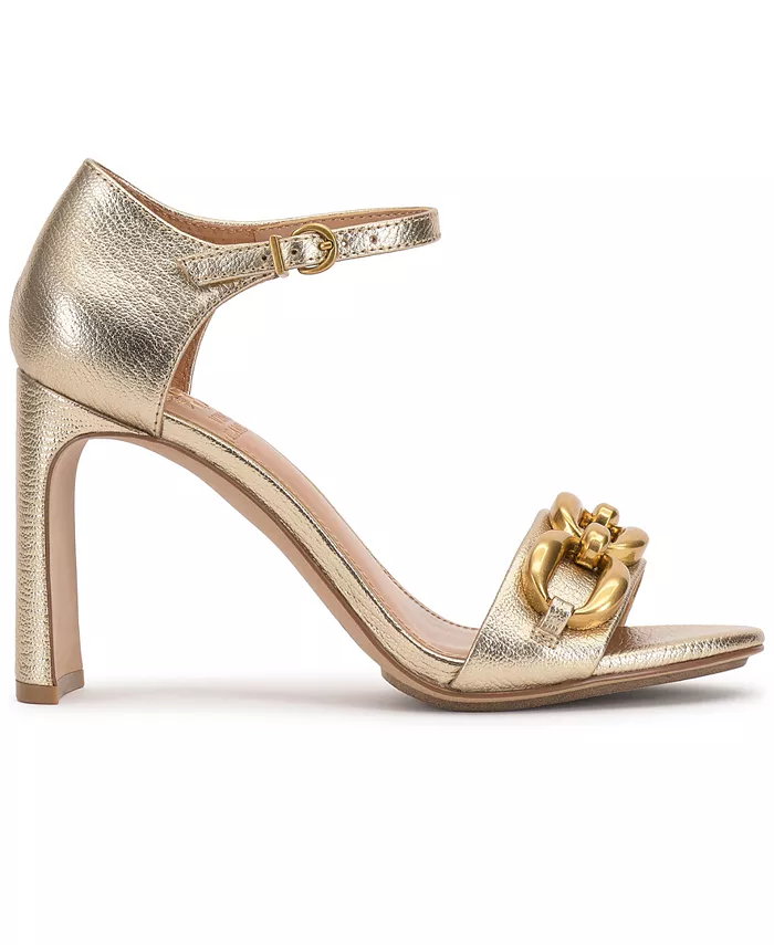 Женские босоножки Aurelia Chain на высоком каблуке Vince Camuto, золотой — фото 2