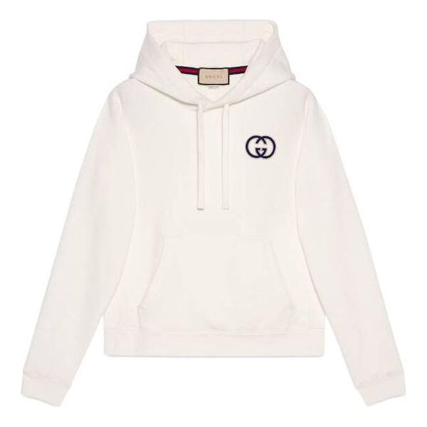

Толстовка cotton jersey hooded sweatshirt 'off white' Gucci, белый