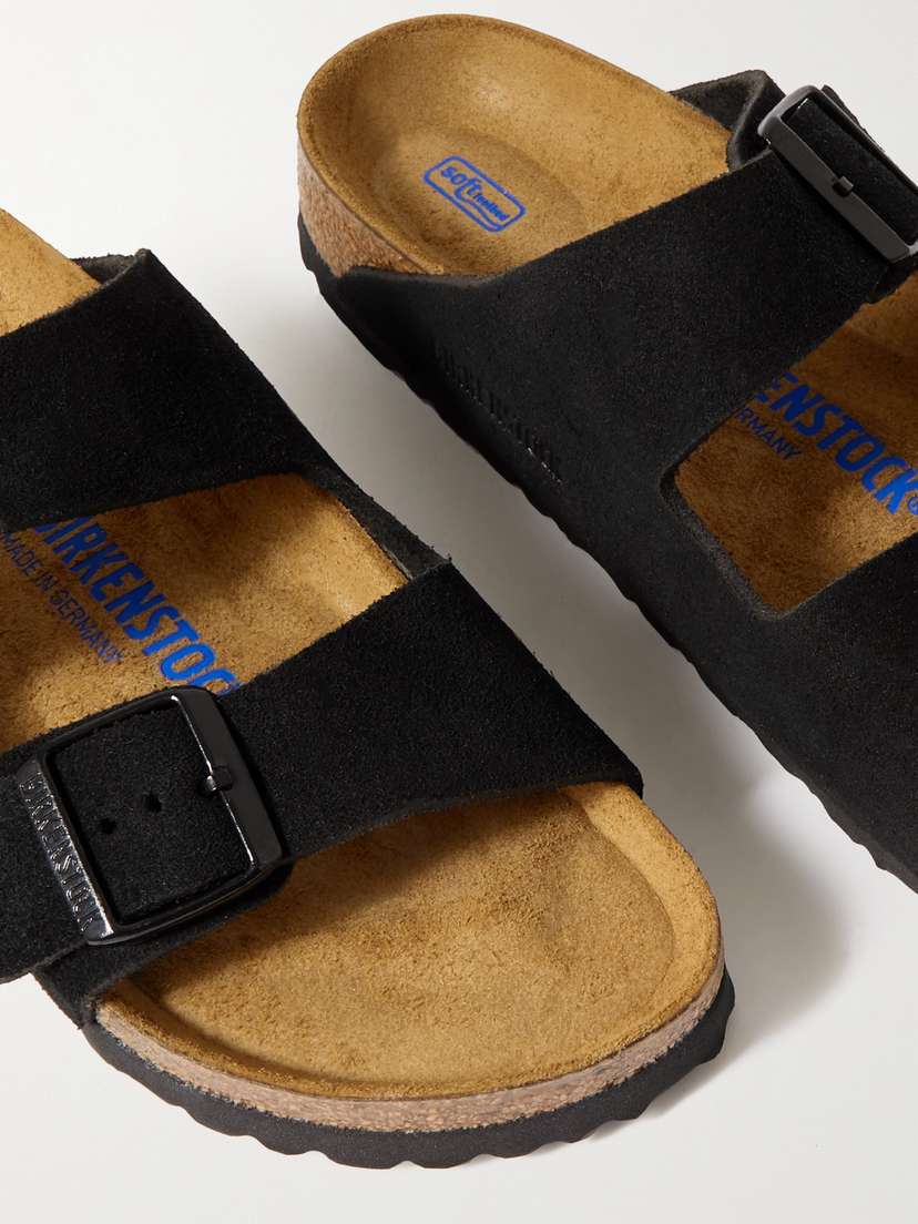 Замшевые сандалии Arizona Birkenstock, черный — фото 4