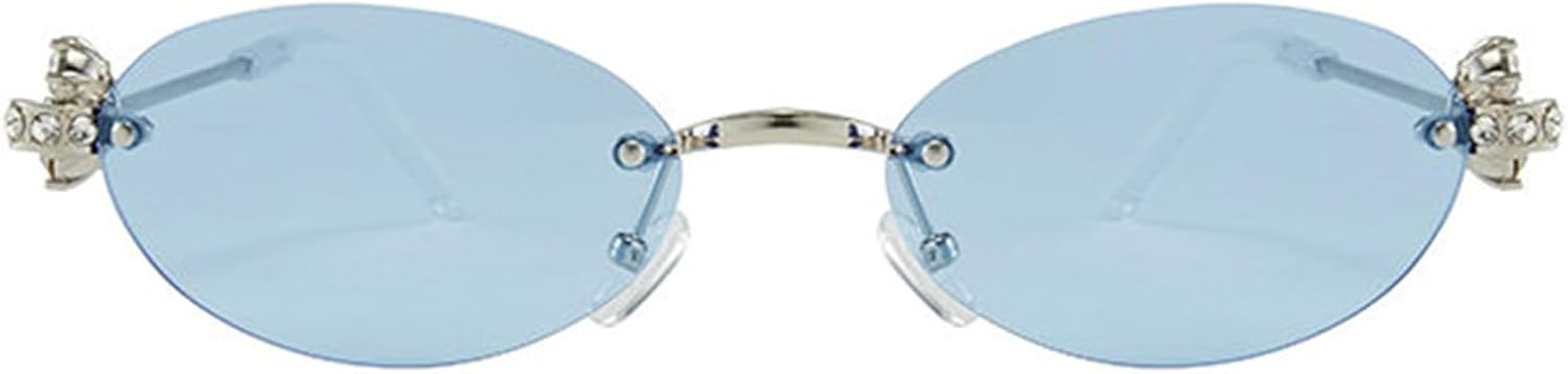 

Солнцезащитные очки Helena Bling с овальными стразами для женщин, модные, в стиле Y2k, с бриллиантами, черные, с защитой от УФ-излучения UV400 и металлическим покрытием, C3