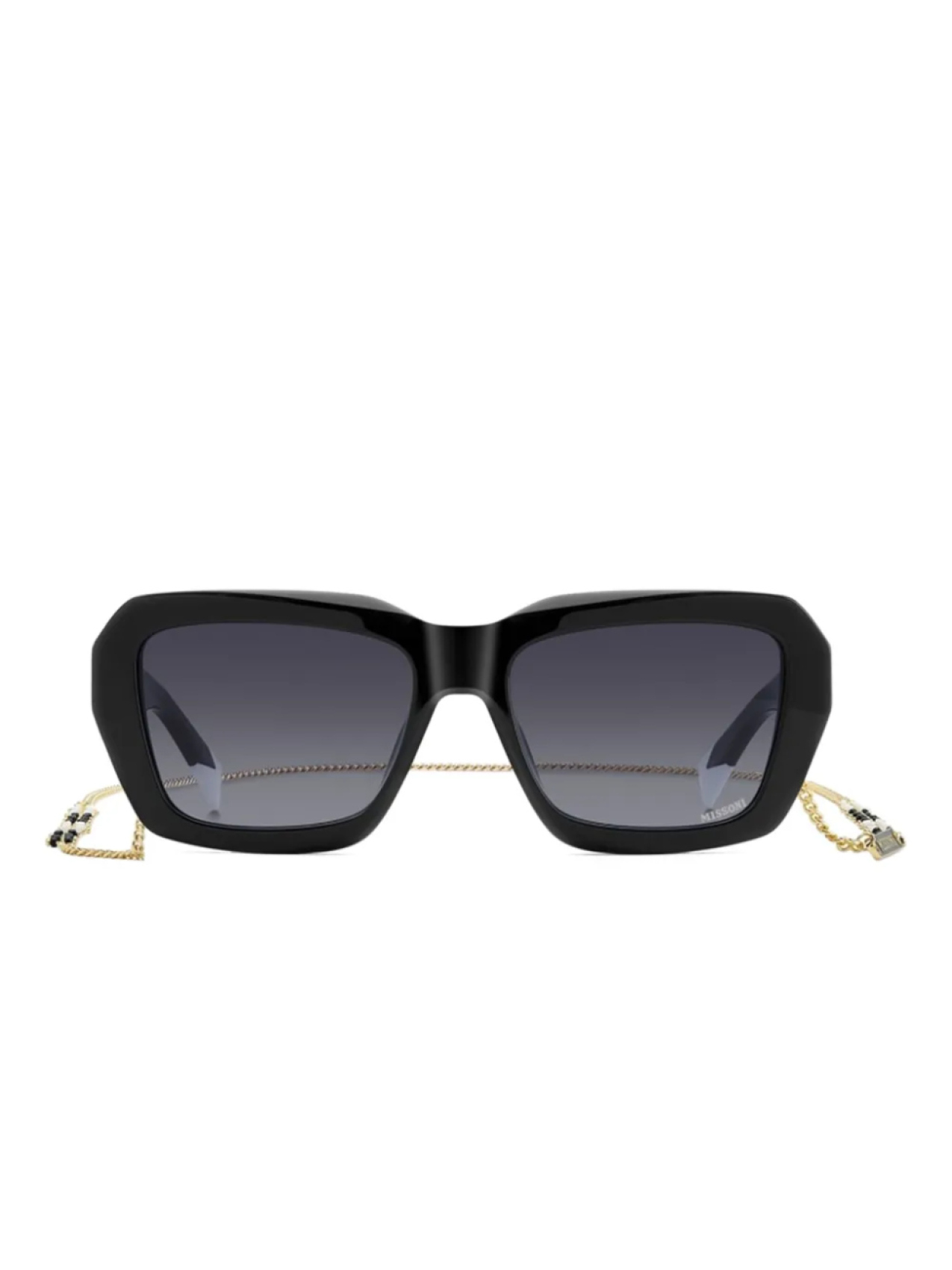 

Солнцезащитные очки в квадратной оправе MISSONI EYEWEAR, черный
