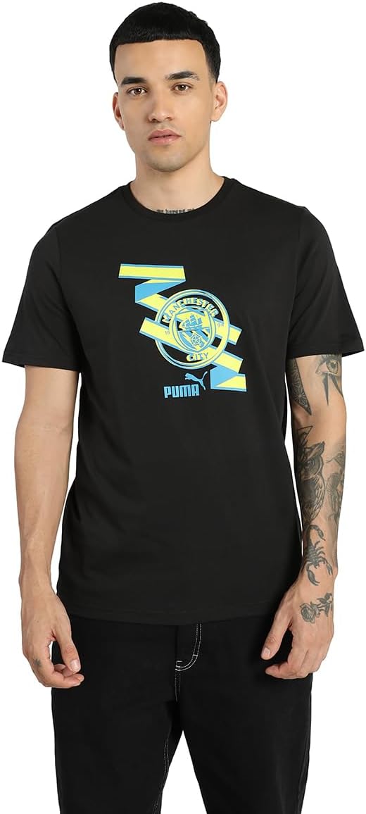 

Мужская спортивная футболка PUMA MCFC ftblCulture Tee 777774, черный