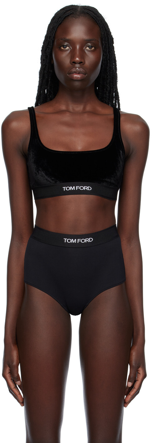 

Черный бюстгальтер без косточек с квадратным вырезом TOM FORD