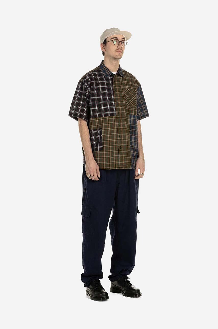 

Рубашка из хлопка в стиле пэчворк S/S Рубашка Taikan, коричневый