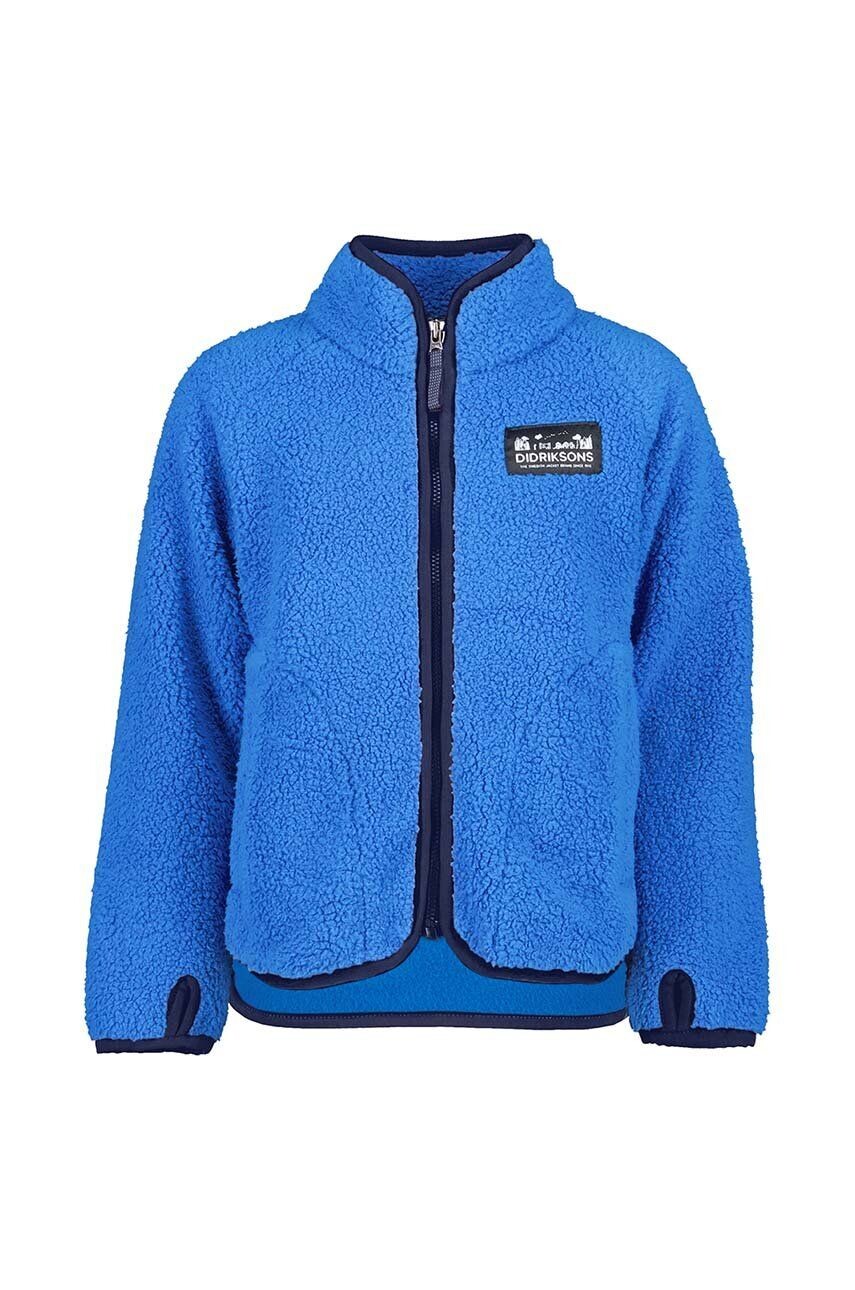 Детская флисовая толстовка Didriksons GIBBS KIDS FULLZIP, синий — фото 3