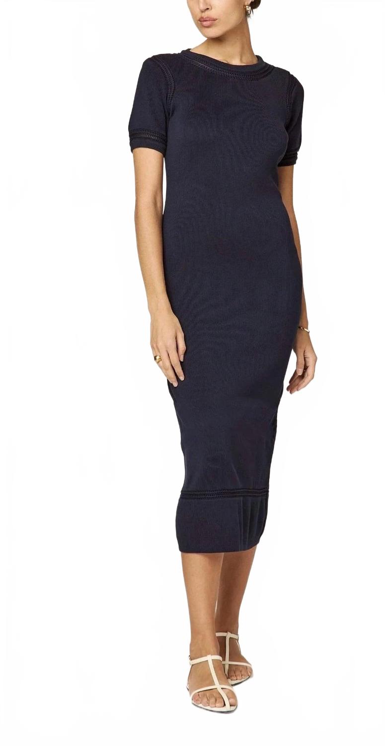 

Morisette Midi Dress In Midnight Blue Cleobella