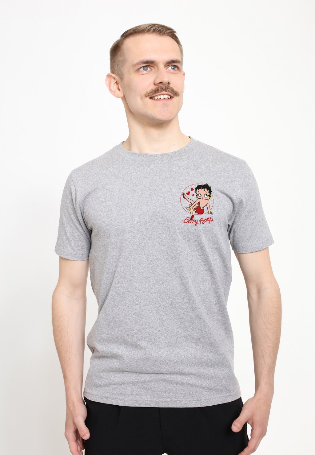

Футболка с принтом BETTY BOOP STRIKE A POSE Henry Tiger, светло-серый
