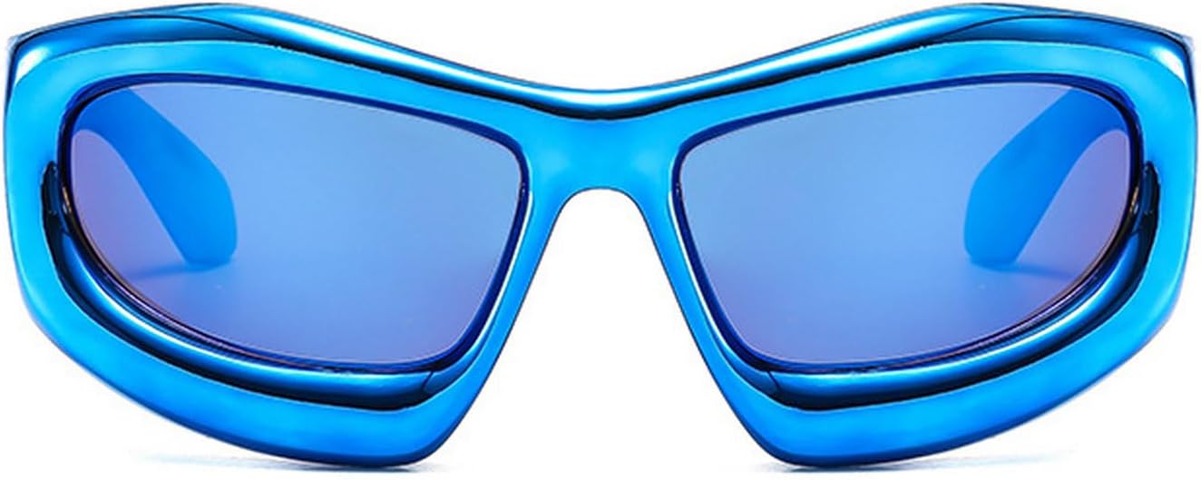 

Laureles — большие женские солнцезащитные очки в стиле Y2K, сине-красные солнцезащитные очки «Кошка», мужские винтажные солнцезащитные очки в стиле панк для вождения, Blue