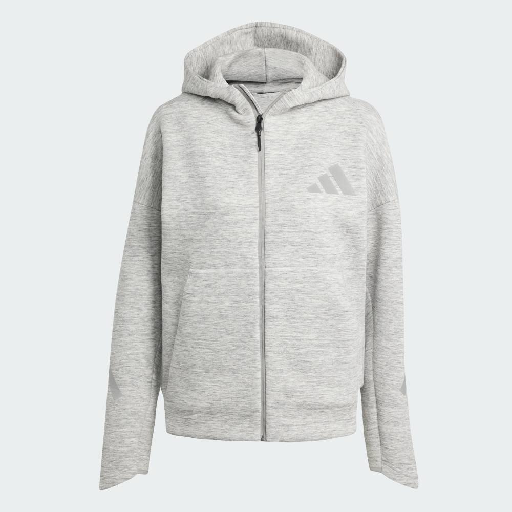 Толстовка ZNE Premium на молнии Adidas, gray — фото 4