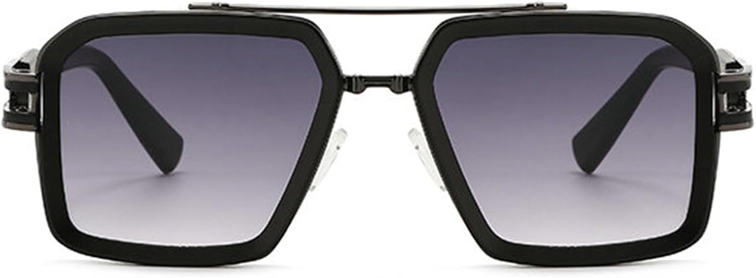 

Солнцезащитные очки Willochra Retro Oversized Square Pilot для женщин, классическая металлическая оправа, градиентные солнцезащитные очки, модные мужские очки UV400, C2