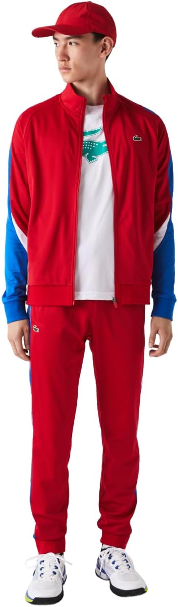 Теннисные брюки Lacoste Sport Run-resistant, мужские, красный/синий/белый — фото 2