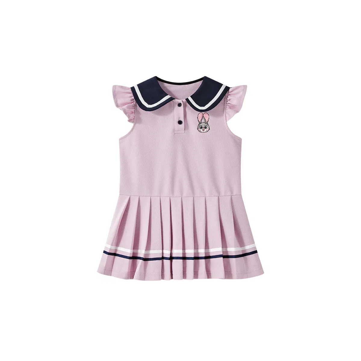 Платье детское с отложным воротником, средней длины Disney, Light Pink
