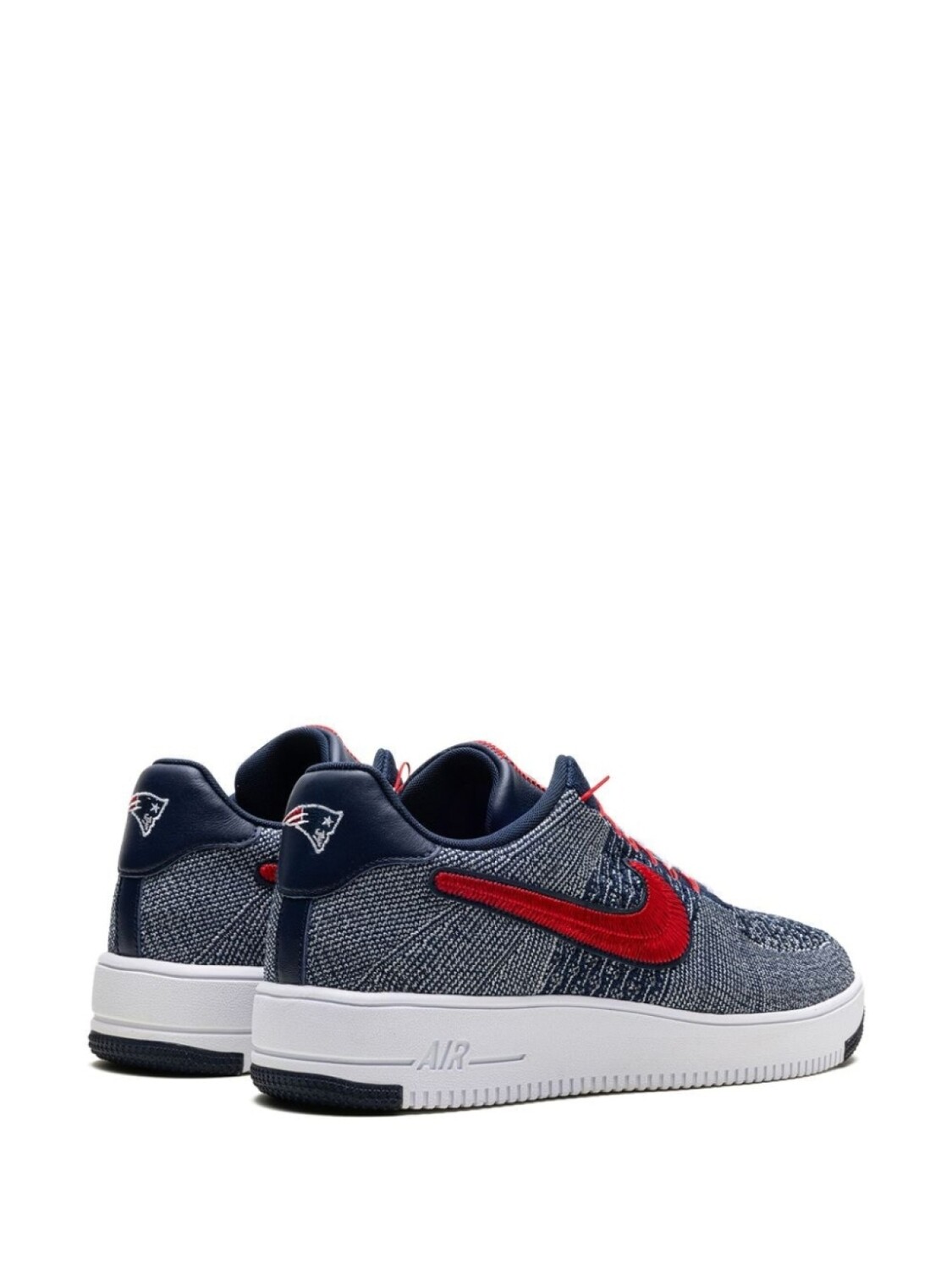 Кроссовки Air Force 1 Ultra Flyknit Low "Patriots Robert Kraft Wolf Grey" Nike, синий — фото 3