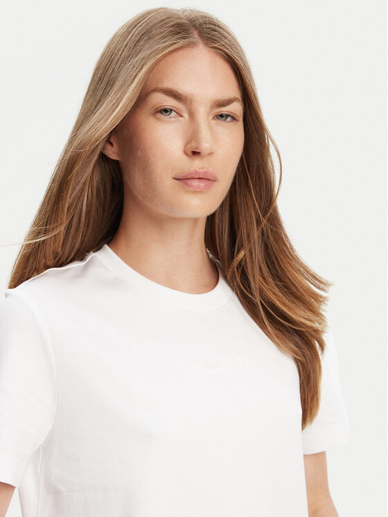 Футболка обычного кроя LV044C905G Calvin Klein, белый — фото 4