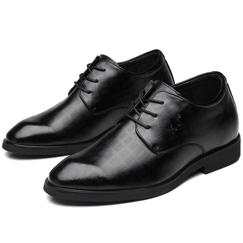 KJ Мужские туфли Black 714 со скрытой платформой, цвет 714 Black Hidden Wedge — фото 3