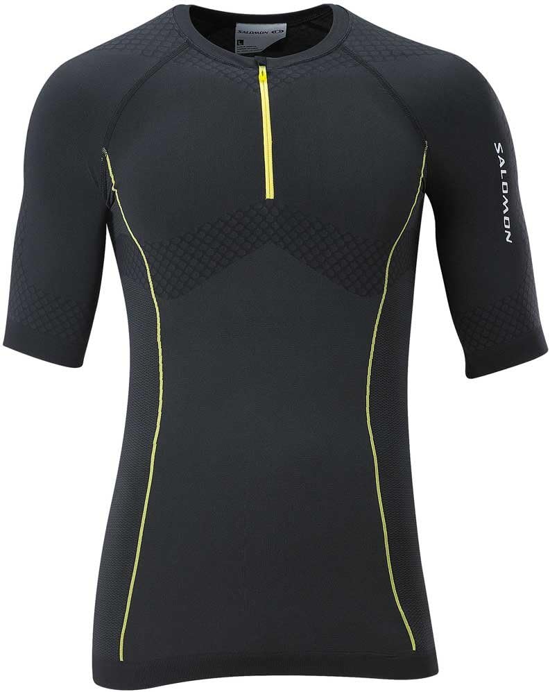 

Мужская футболка Salomon Exo Motion 3/4 с застежкой-молнией, Black, Черный, Мужская футболка Salomon Exo Motion 3/4 с застежкой-молнией, Black