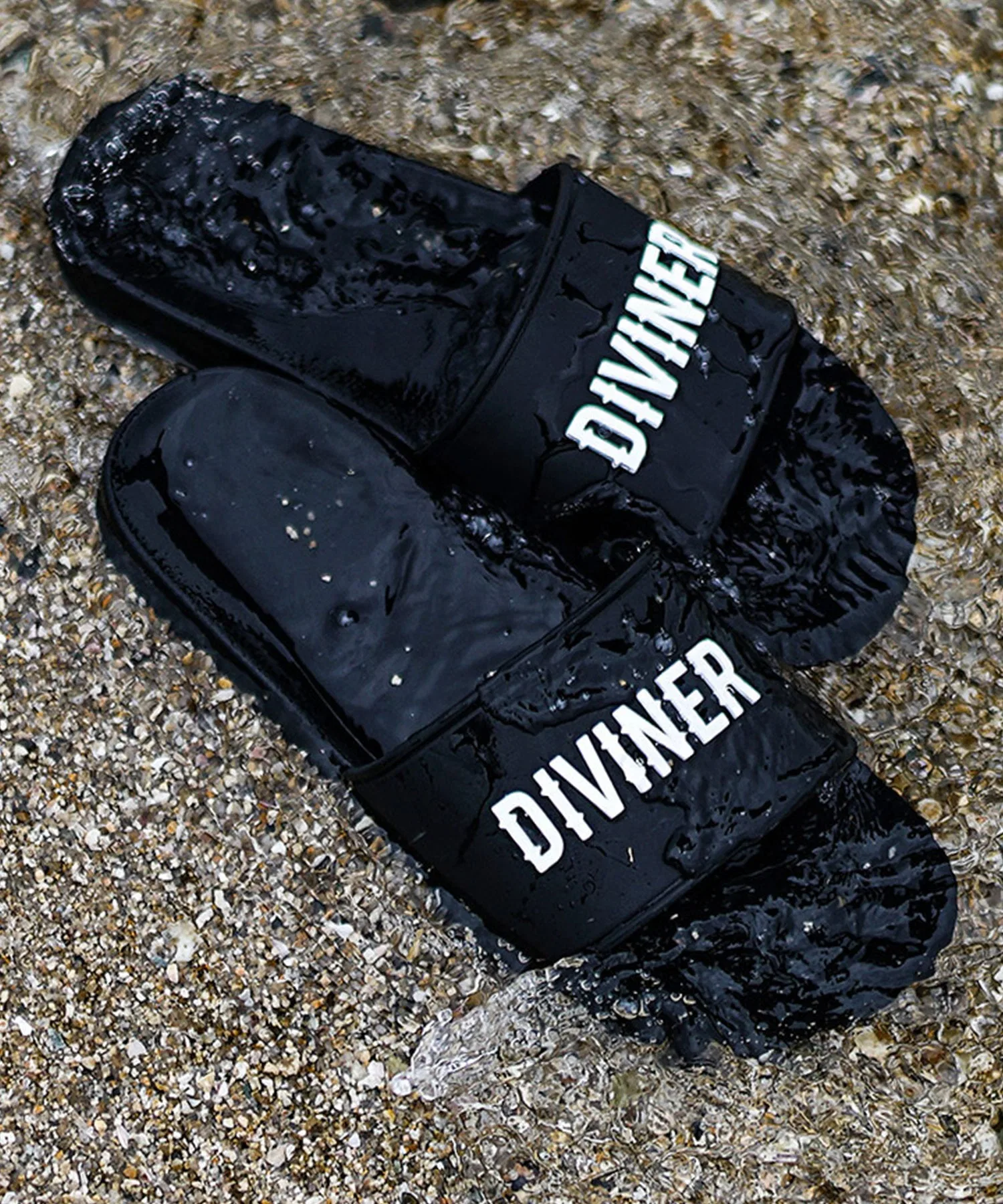 Мужские сланцы с логотипом DIVINER чёрные