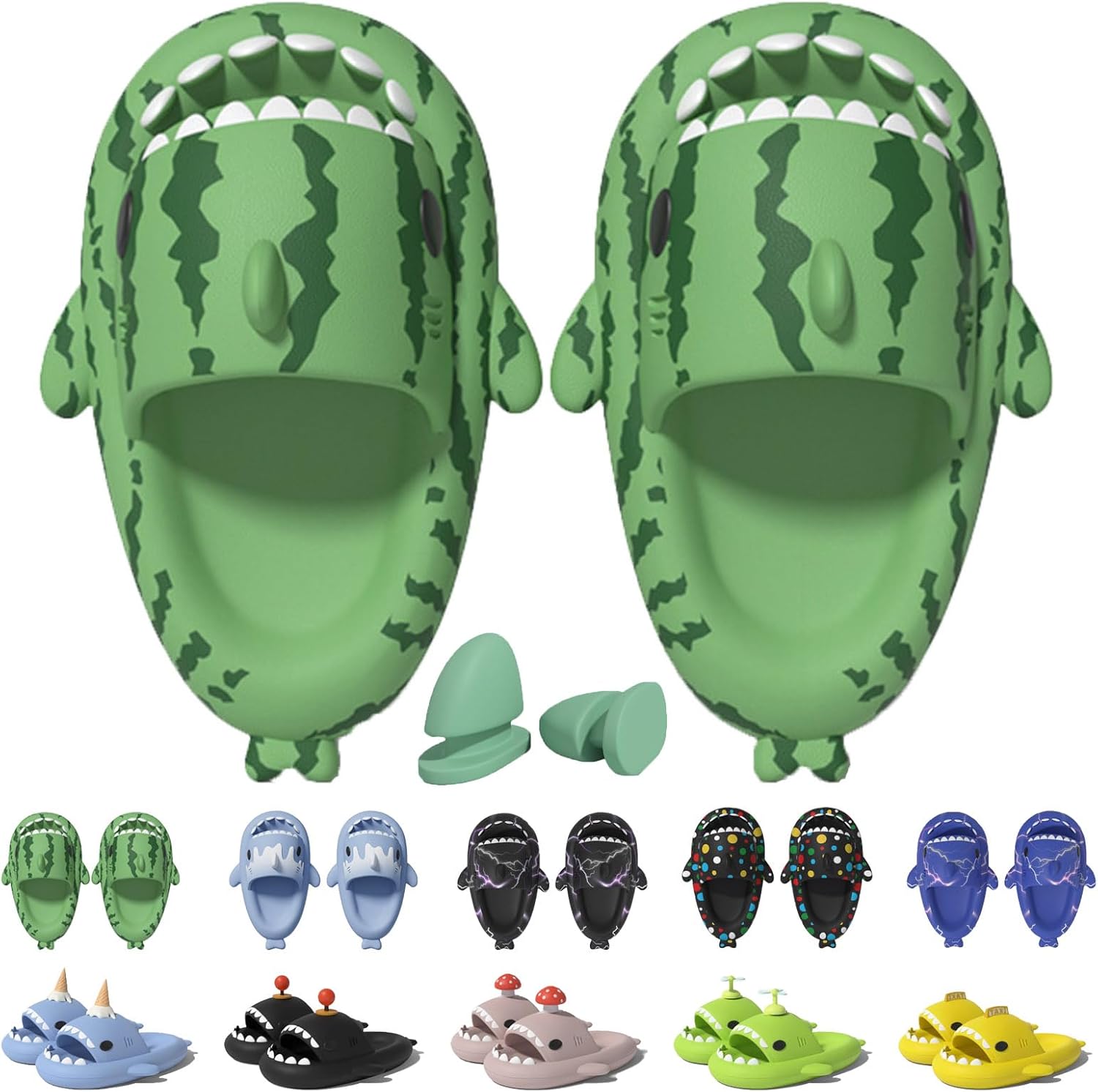 

Шлепанцы в форме акулы в рожке мороженого Jfxgjuv, зеленый