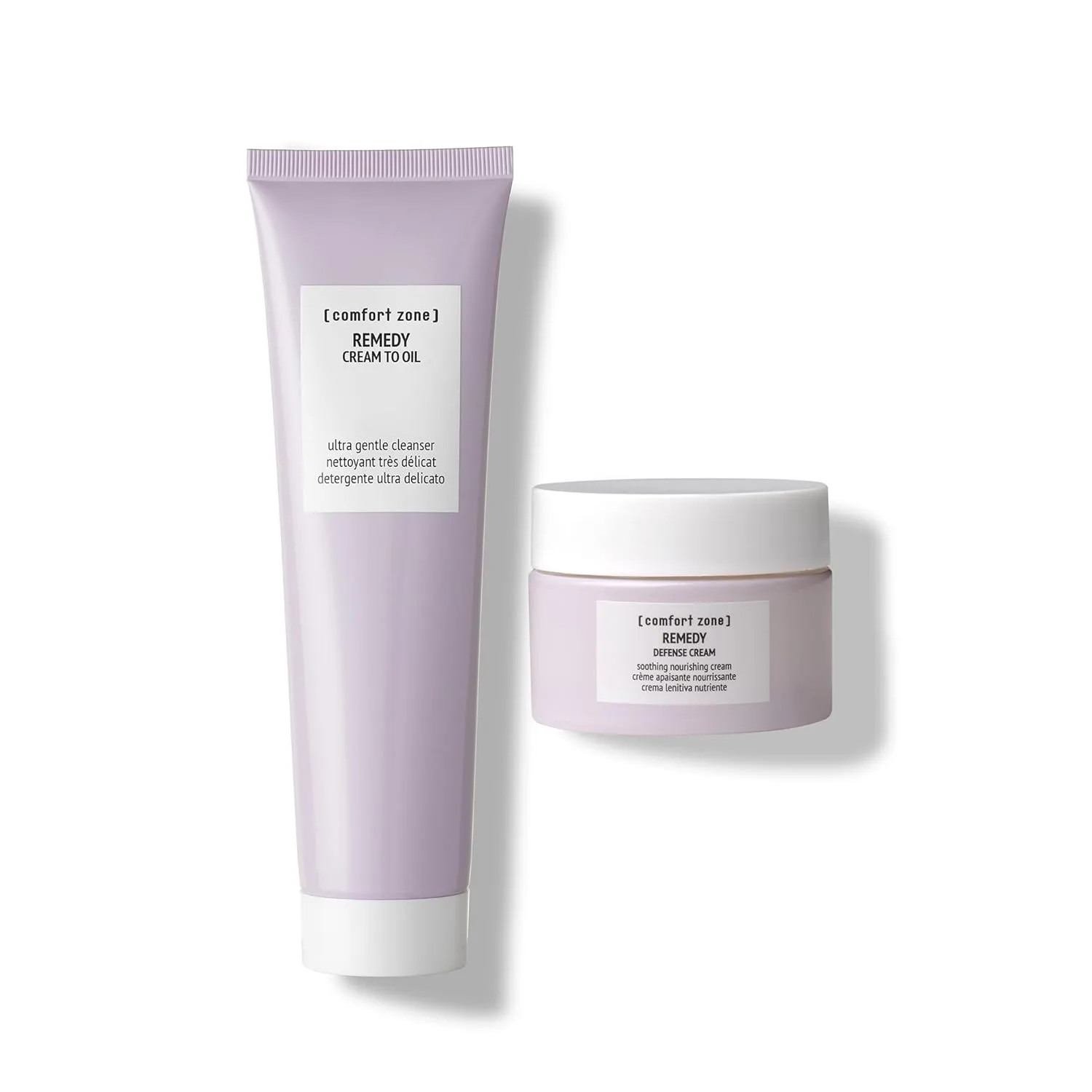 [ comfort zone ] Remedy Soothing Face Cleanser & Cream Duo: крем Defense (30 мл) и очищающее средство Nourishing Cream To Oil Cleanser (150 мл), уход для чувствительной кожи (2 предмета)