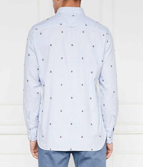 Рубашка fil coupe global Regular fit Tommy Hilfiger, синий — фото 4