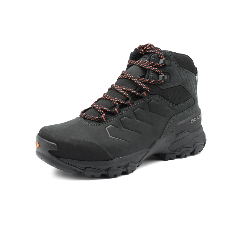 

SCARPA Морен противоскользящие высокие треккинговые ботинки женские - темный угольно-серый с кораллово-красным, цвет Dark Coal Gray-Coral Red