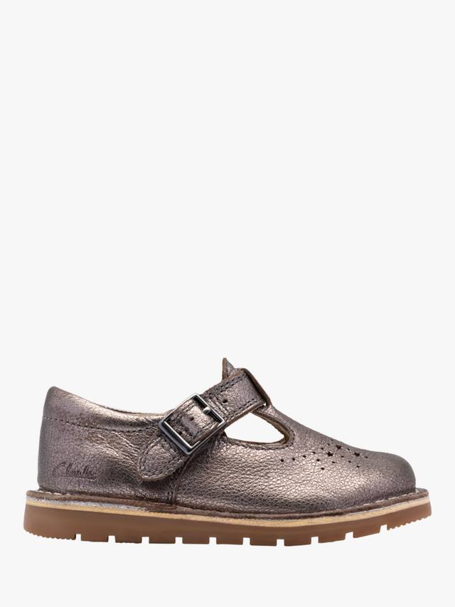 

Детские кожаные туфли Joyful Skip Clarks, Pewter