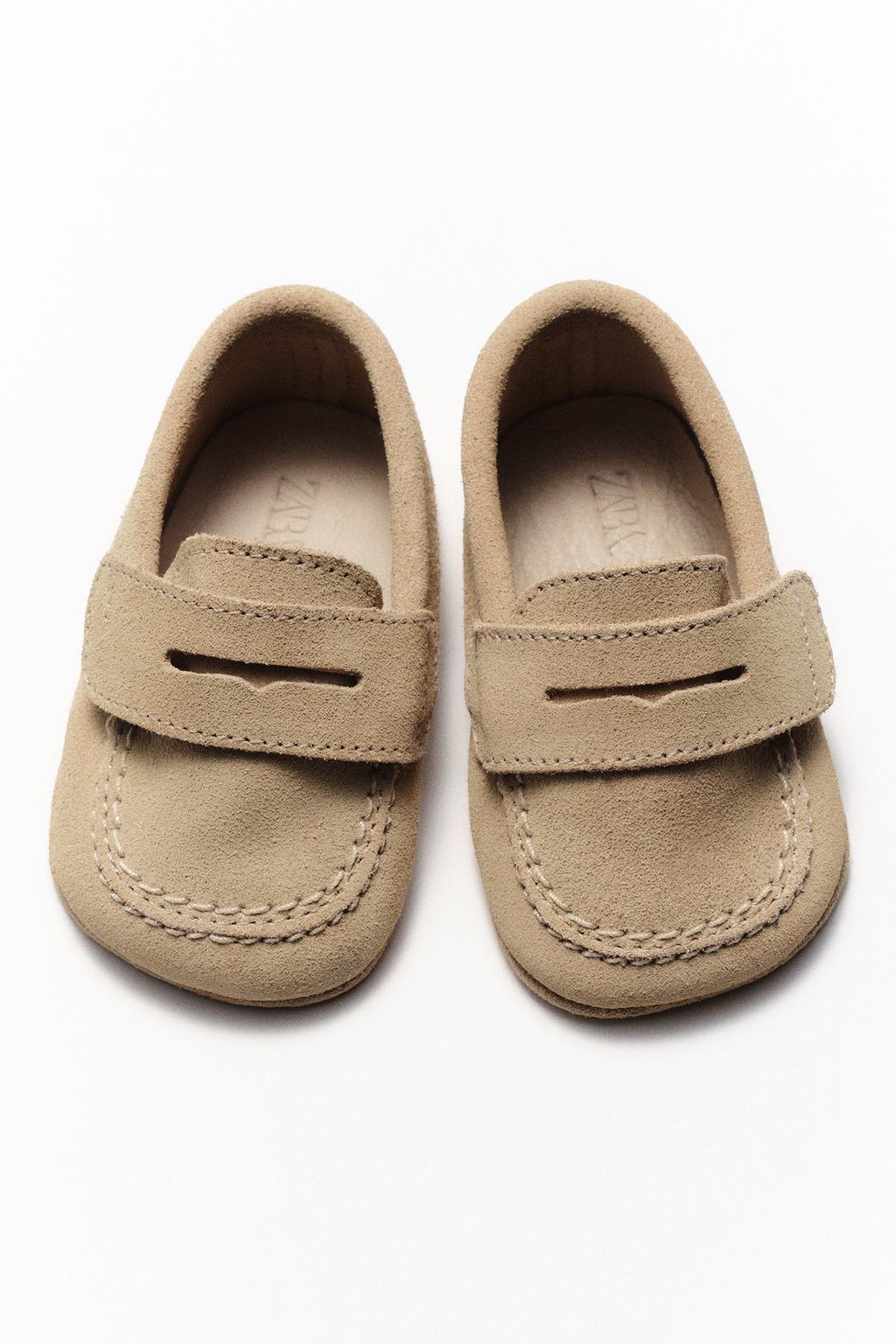 

Кожаные мокасины ZARA, цвет Sand Brown