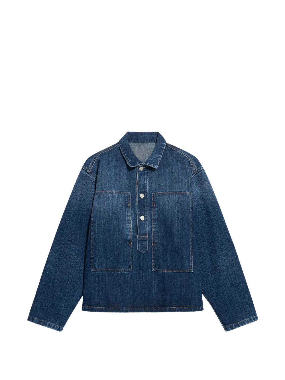 

Рубашка-овершот Fuego с квадратными карманами и пуговицами Fortela, синий