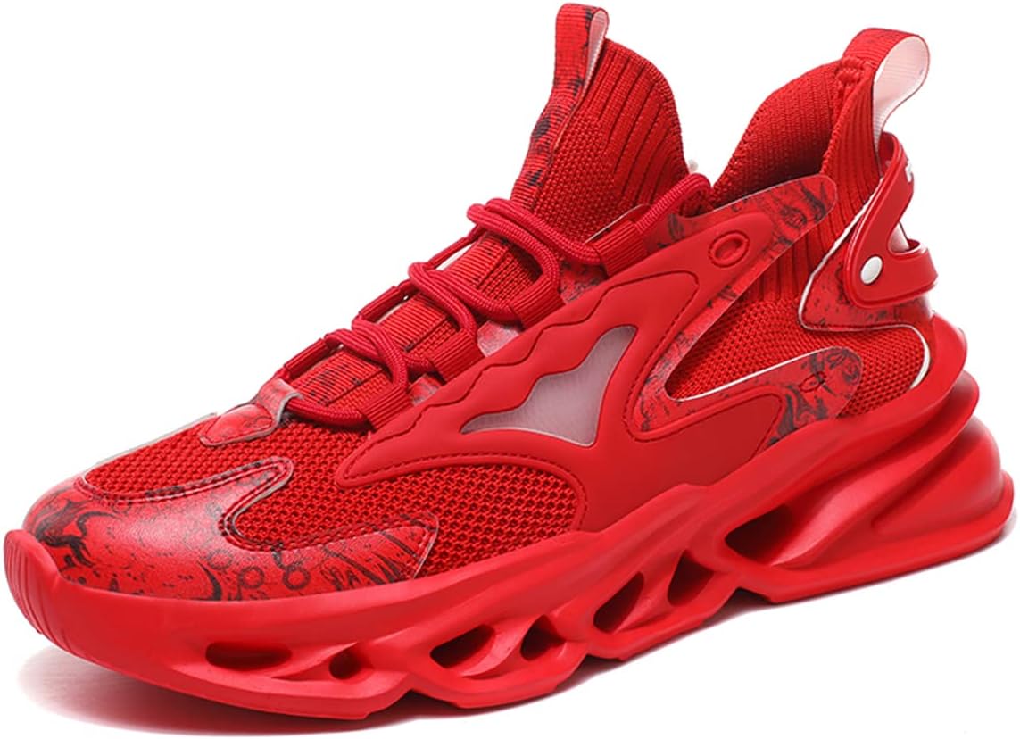 

Мужские кроссовки GSIGUL для бега, с сеткой, дышащие, для тенниса, ходьбы и тренировок в зале, красный