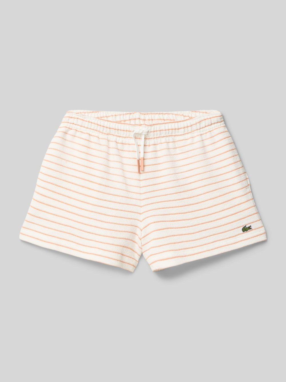 

Бермуды с этикеткой Lacoste, экрю