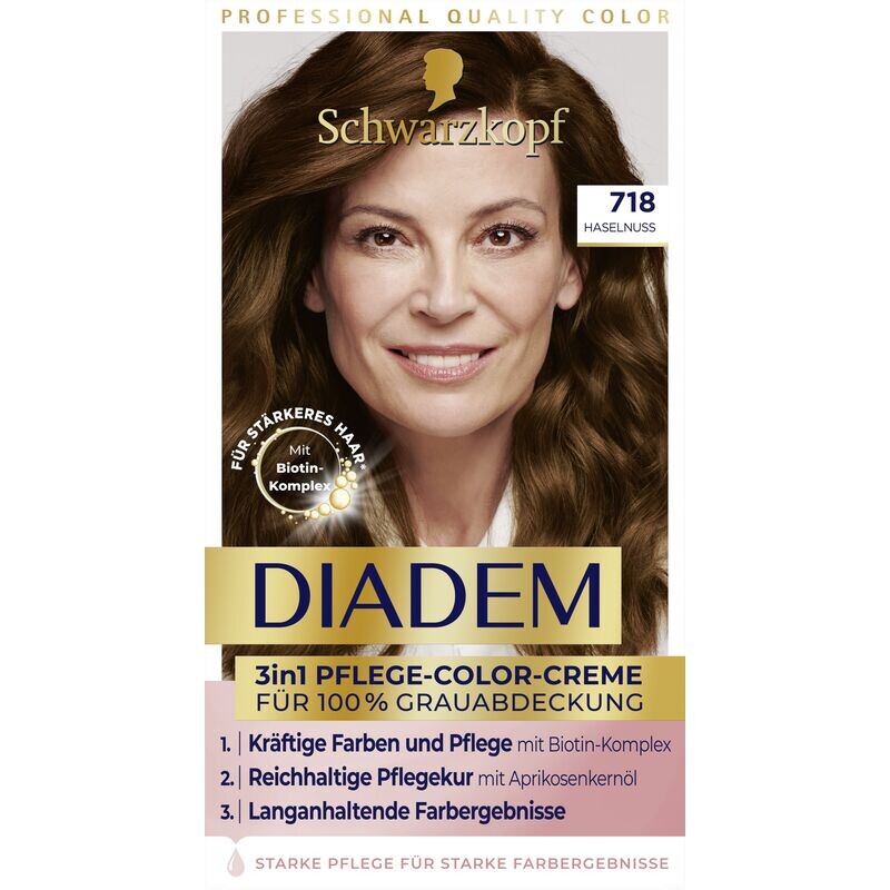 

Крем-краска 3в1 Care 718 Лесной Орех Diadem, 1 шт.