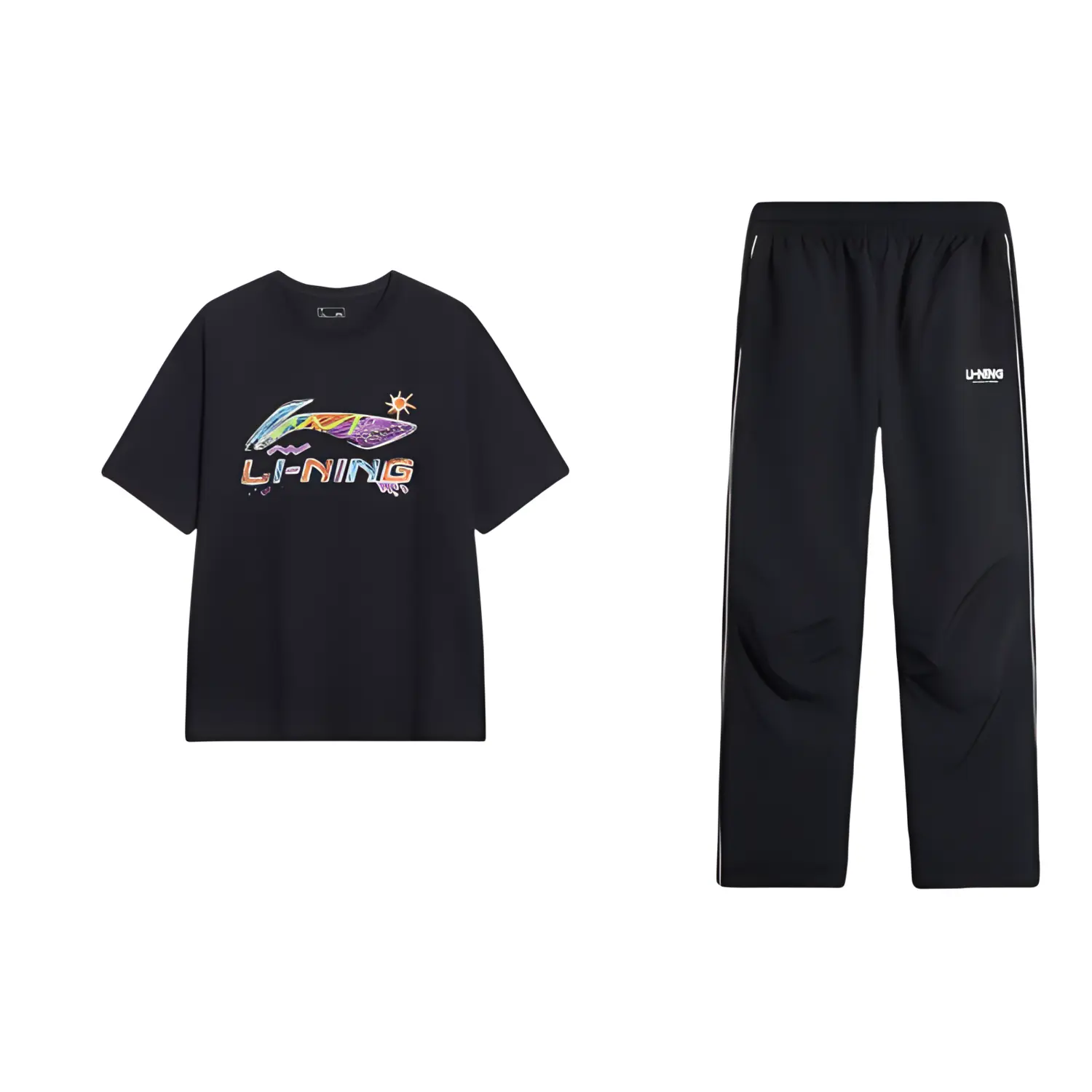

Мужская повседневная спортивная одежда LiNing, черная