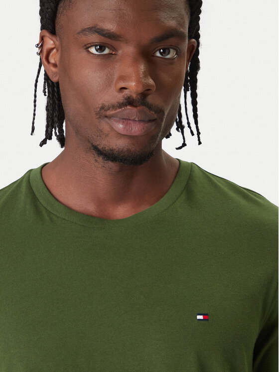 Футболка regular fit Ess Seasonal MW0MW39995 Tommy Hilfiger, зеленый — фото 4