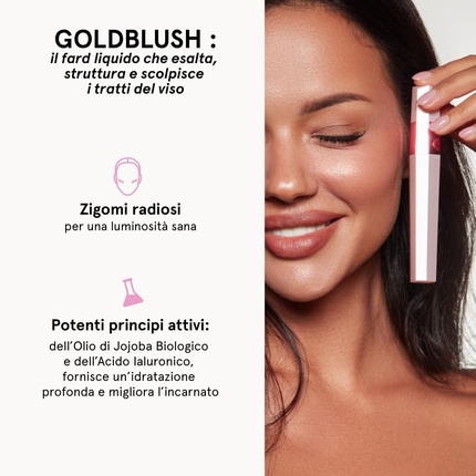 Жидкие румяна Rosegold Goldblush с эффектом лифтинга и текстурой для скул Rosegold Paris — фото 2