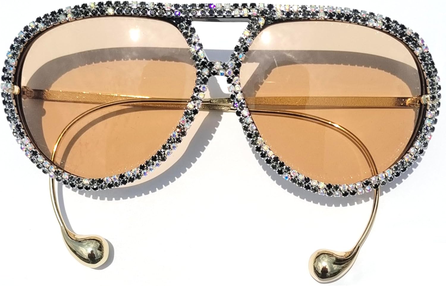 

Willochra — большие солнцезащитные очки-пилот с защитным экраном для женщин, роскошные модные солнцезащитные очки с бриллиантами для женщин, очки в крупной оправе, Champagne