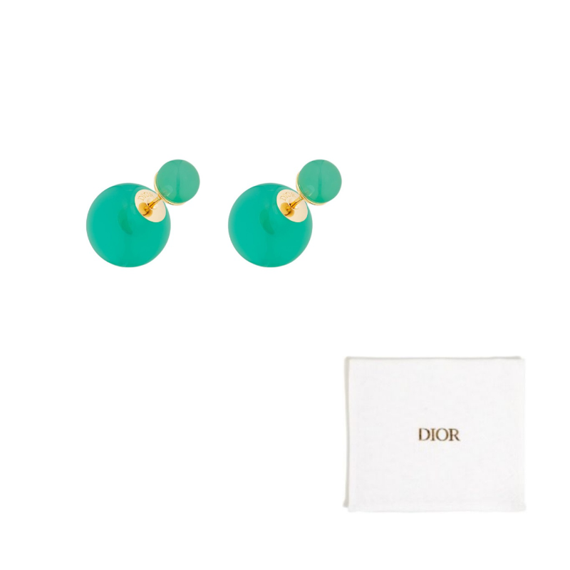 

DIOR Серёжки из смоляных бусин для женщин Green
