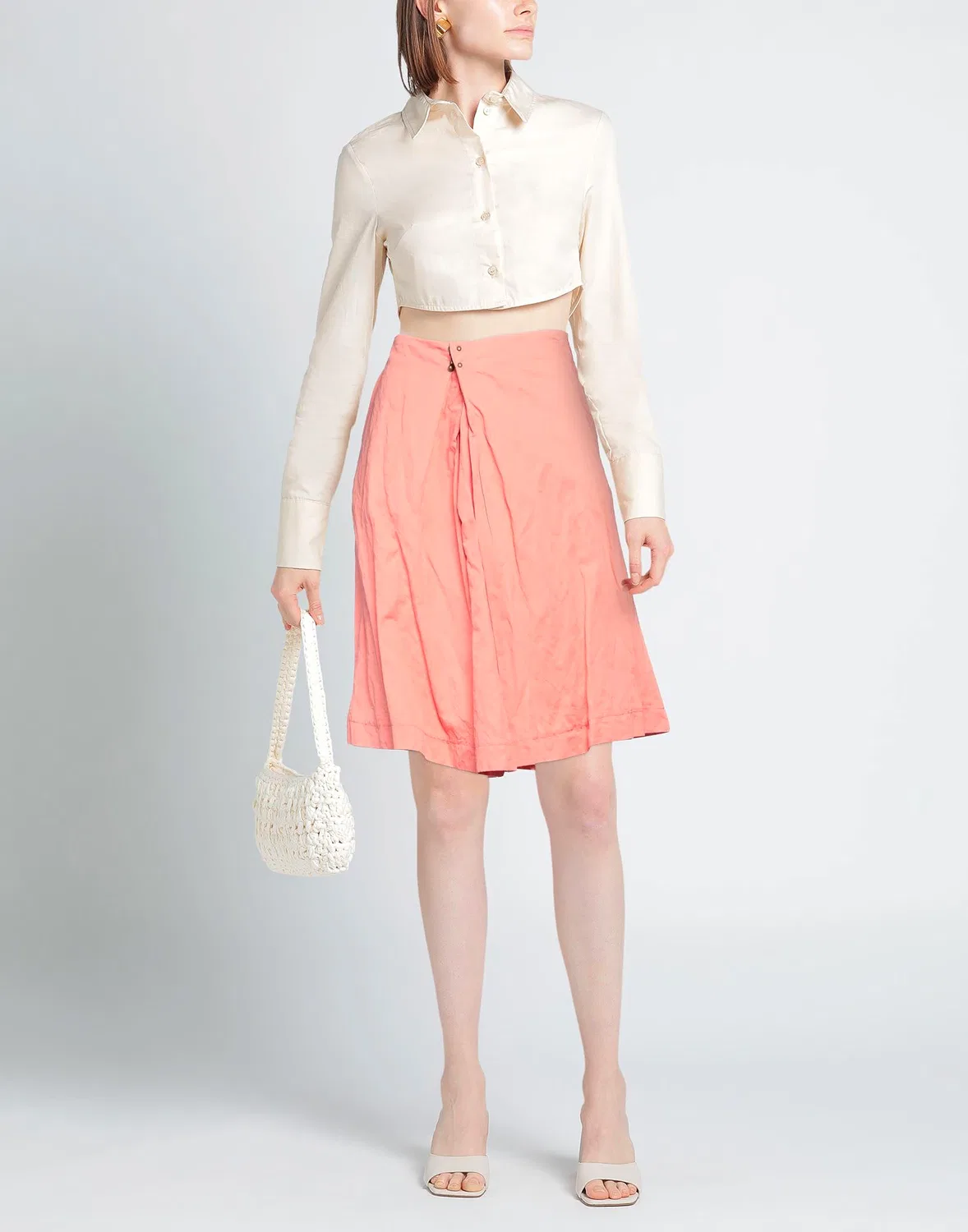 Юбка миди Salmon pink DSQUARED2 — фото 2