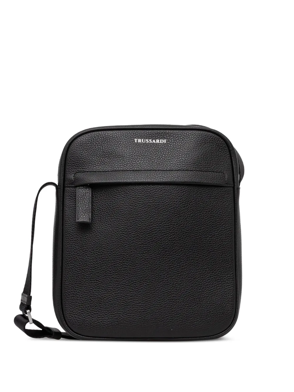

Средняя кожаная сумка-мессенджер Trussardi, черный