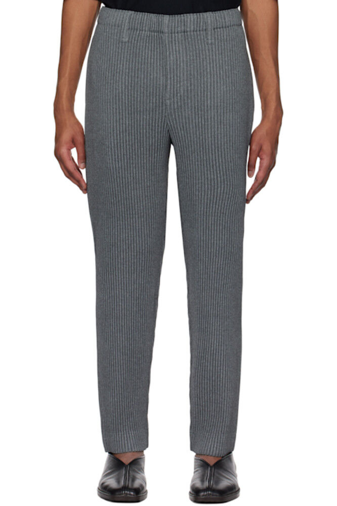 

Серые шерстяные легкие брюки HOMME PLISSÉ ISSEY MIYAKE