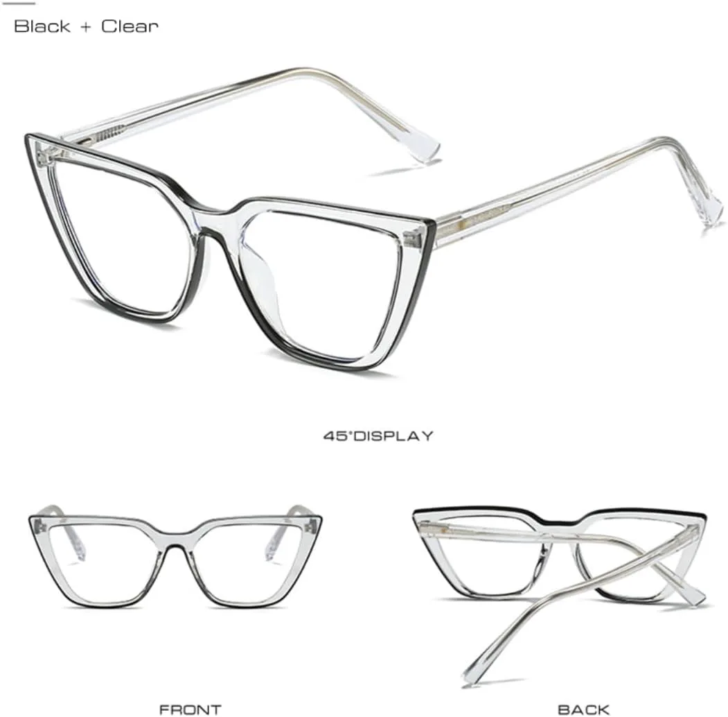 

Модные солнцезащитные очки «кошачий глаз» с контрастной оправой для женщин, ретро-оправа на пружинных шарнирах, мужские очки в оправе VRTRFFTR, Yellow Clear