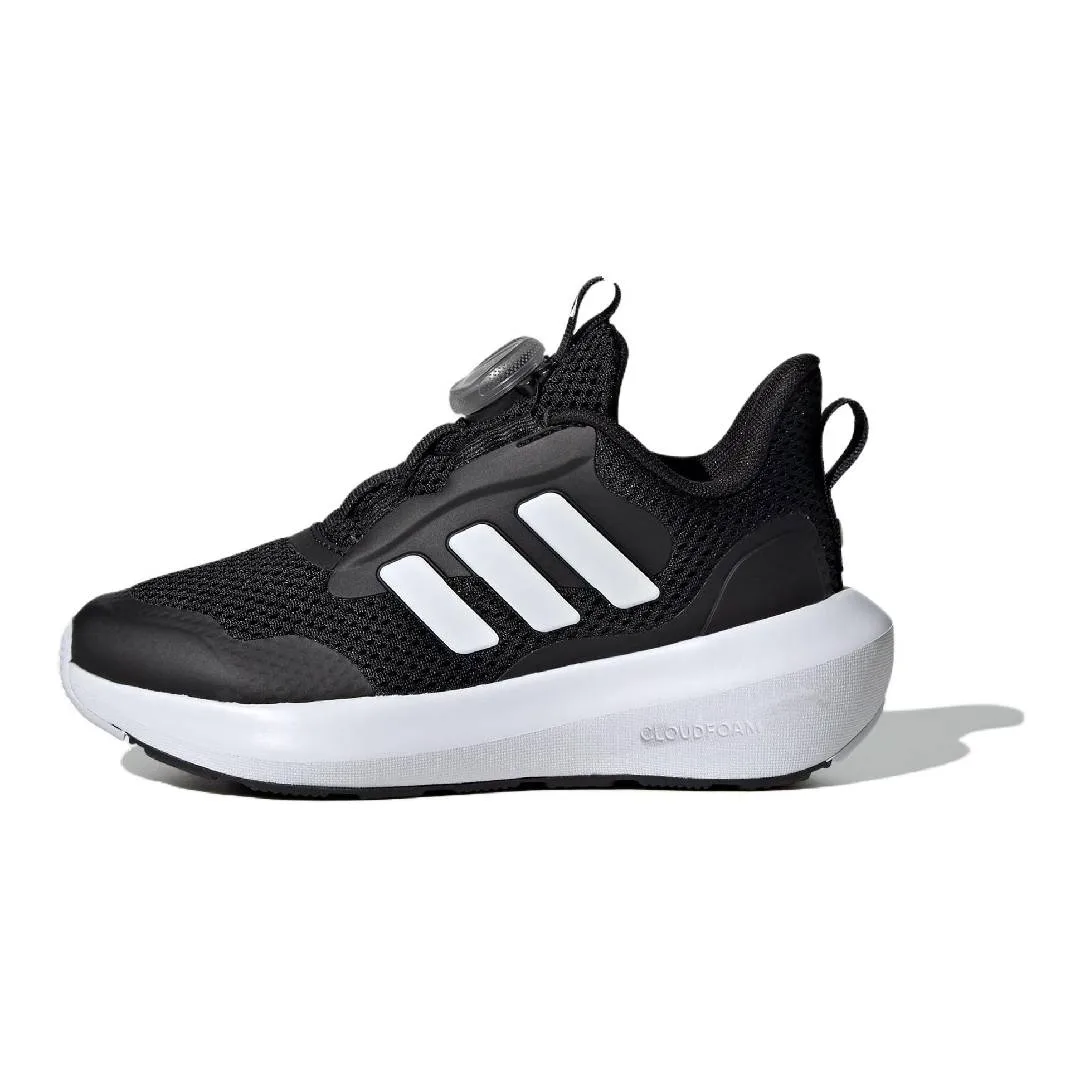 Adidas FORTARUN 3.0 Knob Abrasion Resistant низкие детские кроссовки для повседневной носки black white