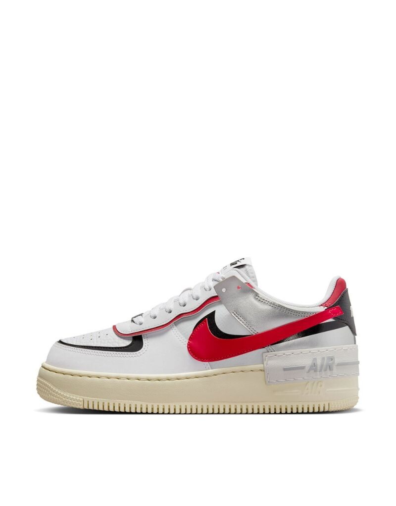 

Бело-красные кроссовки Nike Air Force 1 Shadow, Красный, Бело-красные кроссовки Nike Air Force 1 Shadow